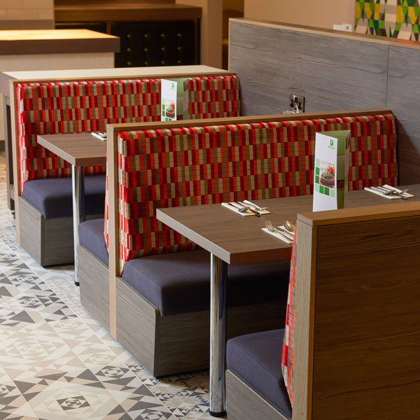 Enjoy our colourful designed nooks to enjoy our fluffy pancakes or full English. 